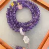 New Chinese-style natural 6MM amethyst bracelet, female gourd coin lucky crystal bracelet, wholesale gift for best friend Application Scenario